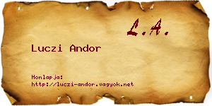 Luczi Andor névjegykártya